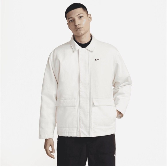 Nike Sportswear Mens Sz XL Denim Quilted Insulated Full Zip Work Jacket - Picture 2 of 16